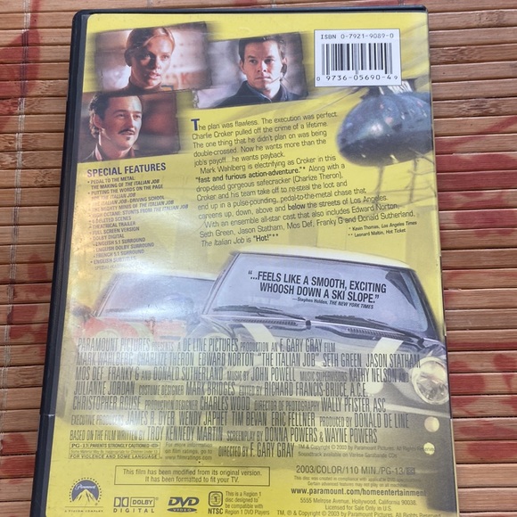 5/$10❤️❤️❤️THE ITALIAN JOB DVD it’s only 2$ when bundled!!! Get sone stuff!!! - Picture 5 of 5